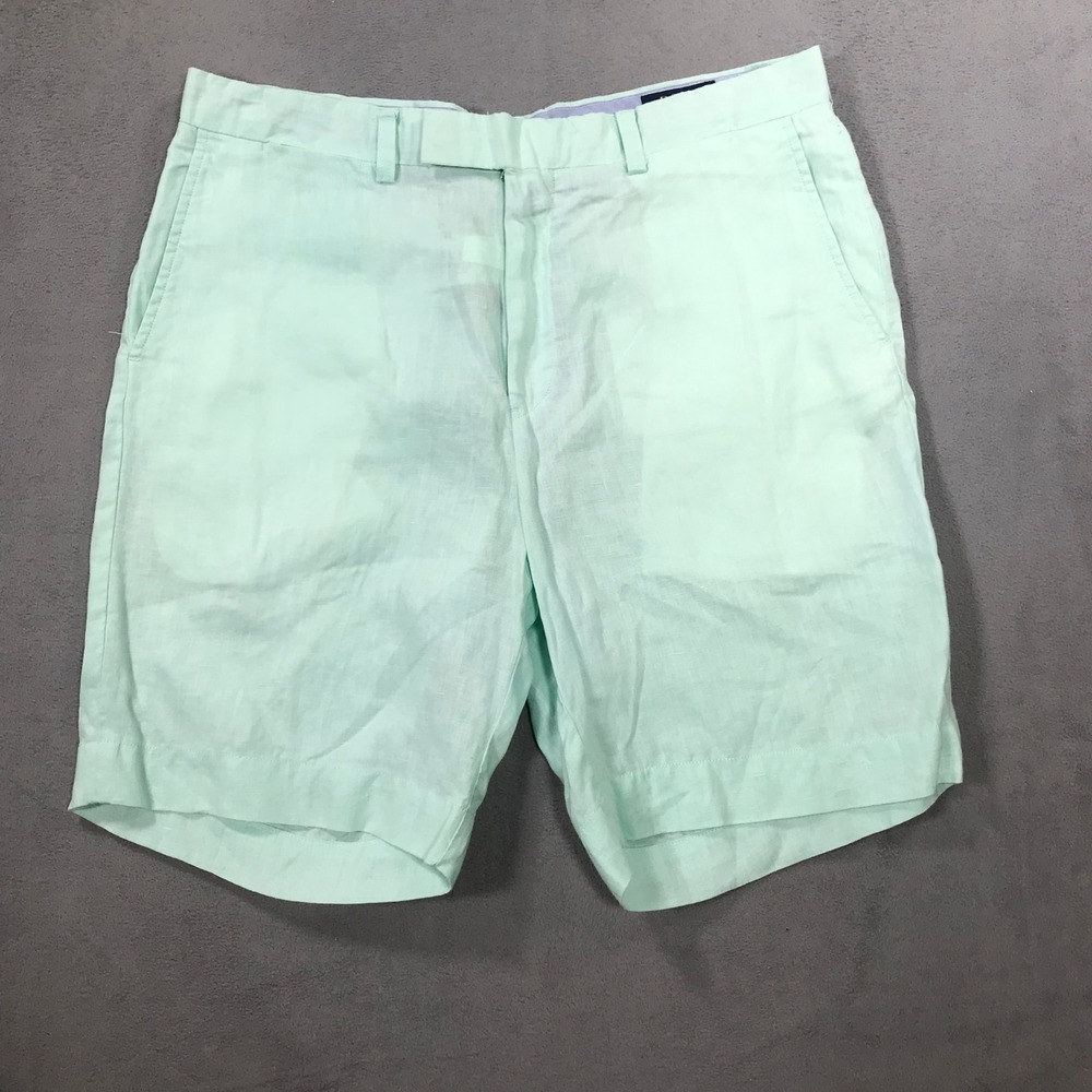 Polo Ralph Lauren Shorts Mens 34 Mint Green Classic Fit 100% Preppy BeachLinen